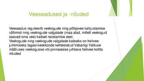 Veekogude reostumine ja kaitse #11
