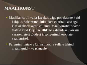 Vanakreeka kunst #24