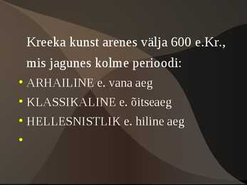 Vanakreeka kunst #6