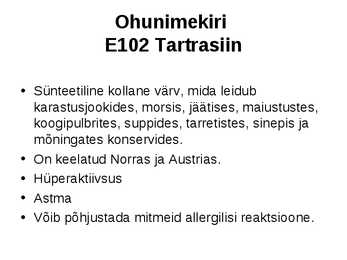 E-ained ja lisaained toidus #18