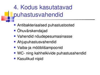 Kodus kasutatavad puhastusvahendid #8