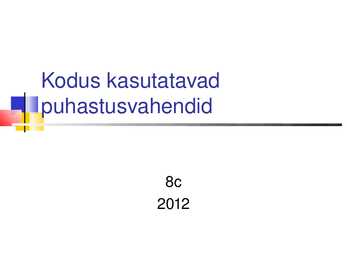 Kodus kasutatavad puhastusvahendid