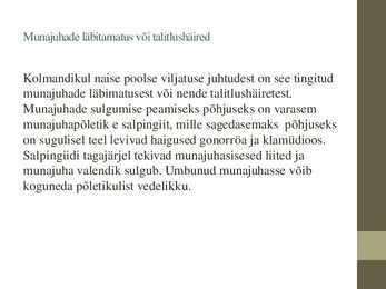 Naise viljatuse põhjused #6