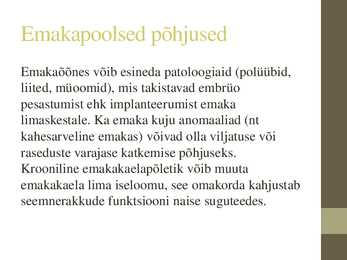 Naise viljatuse põhjused #9