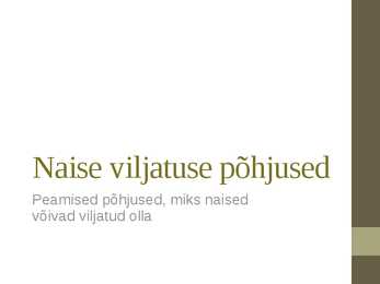 Naise viljatuse põhjused