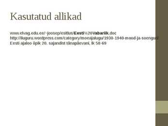 Kultuur ja olme Eesti Vabariigis #16