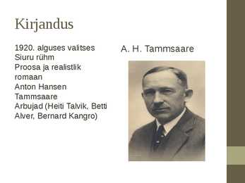 Kultuur ja olme Eesti Vabariigis #5
