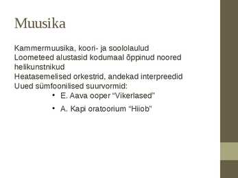Kultuur ja olme Eesti Vabariigis #6