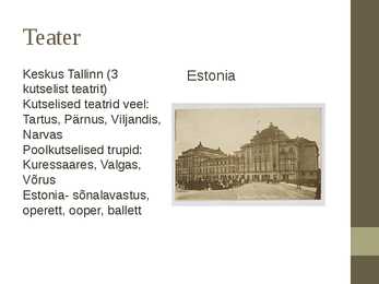 Kultuur ja olme Eesti Vabariigis #7