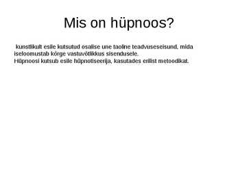 Hüpnoos #2