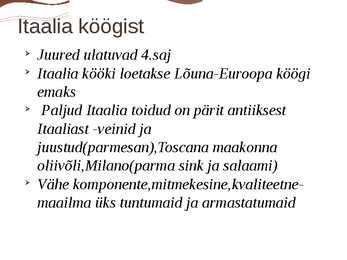 Itaalia köök #2