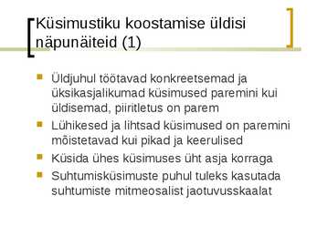 Küsimustikud #14