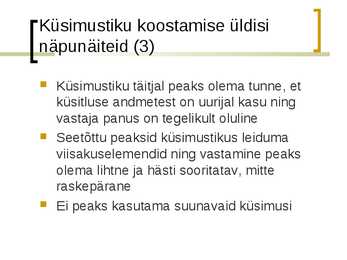 Küsimustikud #16