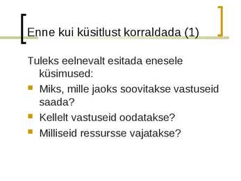 Küsimustikud #6