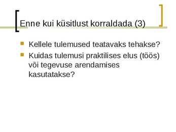 Küsimustikud #8