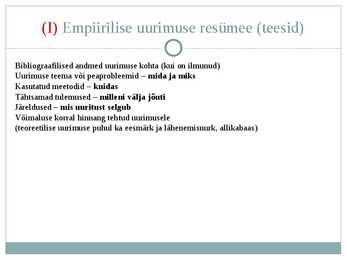 Teadusartikli kirjutamine #19