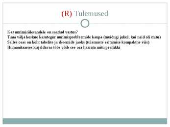 Teadusartikli kirjutamine #21