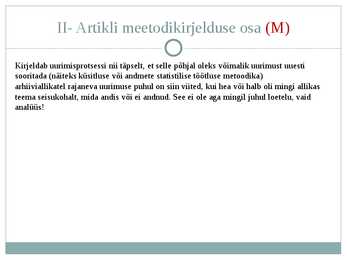 Teadusartikli kirjutamine #25
