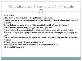 Teadusartikli kirjutamine #30