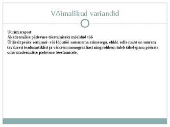 Teadusartikli kirjutamine #4