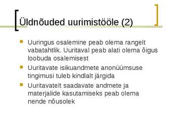 Uurimistöö eetika #4