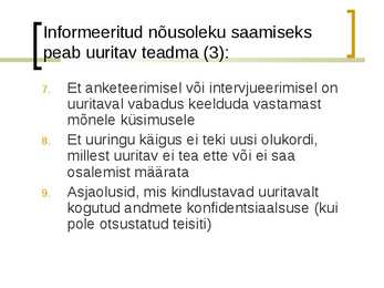 Uurimistöö eetika #9