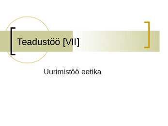 Uurimistöö eetika