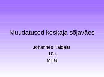 Muudatused keskaja sõjaväes