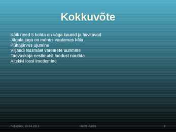 Eesti looduskaunid kohad Kontroritarkvara #8