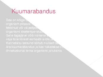 Kehaosade külmumine ja kuumenemine-tagajärjed #17