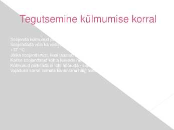 Kehaosade külmumine ja kuumenemine-tagajärjed #3