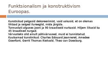 Funktsionalism ja Konstruktivism 1920  aastatel #6