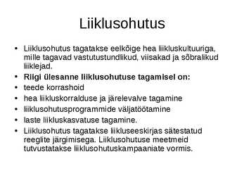 Liiklusohutus #2