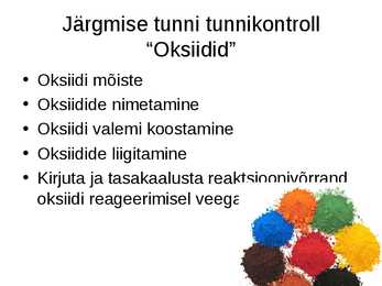 HAPPELISED JA ALUSELISED OKSIIDID-OKSIIDIDE SAAMINE #12