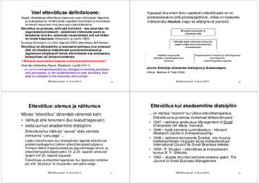 Ettevõtluse olemus #3