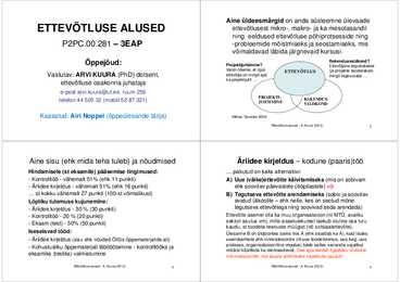 Ettevõtluse olemus