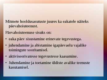 EAKATE HOOLDUSVORMID ESITLUS #13