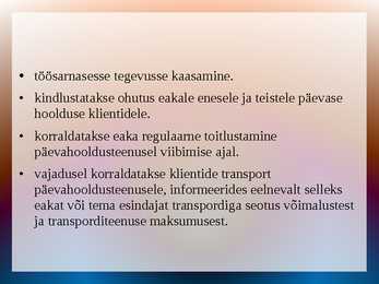 EAKATE HOOLDUSVORMID ESITLUS #14
