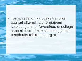 ENERGIAJOOGID JA TERVIS ESITLUS #5