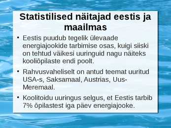 ENERGIAJOOGID JA TERVIS ESITLUS #6
