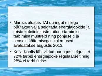 ENERGIAJOOGID JA TERVIS ESITLUS #7