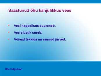 ÕHUSAASTUMINE-SAASTETASUD; SAASTEKVOODID #12
