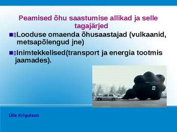 ÕHUSAASTUMINE-SAASTETASUD; SAASTEKVOODID #6