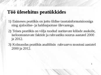VIIMASE KÜMNE AASTA RAHVASTIKU MUUTUSED KARULA RAHVUSPARGIS esitlus #3