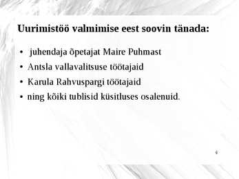 VIIMASE KÜMNE AASTA RAHVASTIKU MUUTUSED KARULA RAHVUSPARGIS esitlus #6