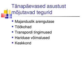 Rahvastiku paiknemine ja tihedus Eestis #5