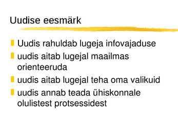 Uudise ülesehitus #2