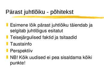 Uudise ülesehitus #12