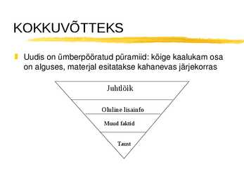 Uudise ülesehitus #16