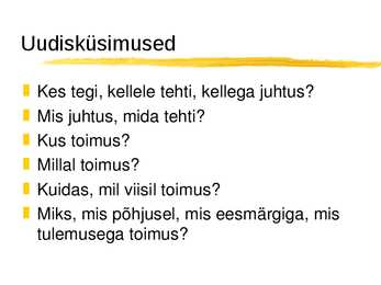 Uudise ülesehitus #4